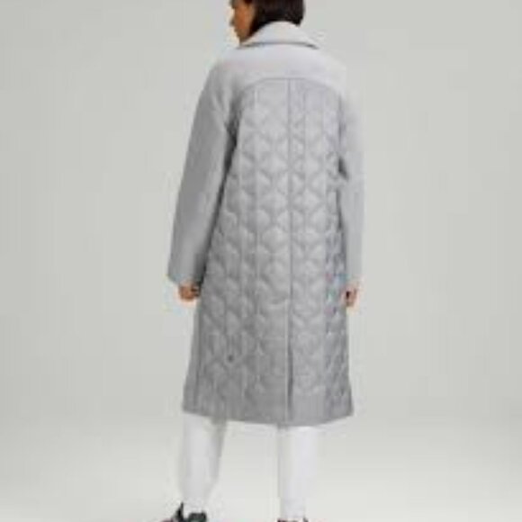 Lululemon Wool Long Coat in Light Grey Women’s Size 10 - Picture 2 of 5